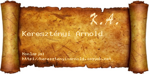 Keresztényi Arnold névjegykártya